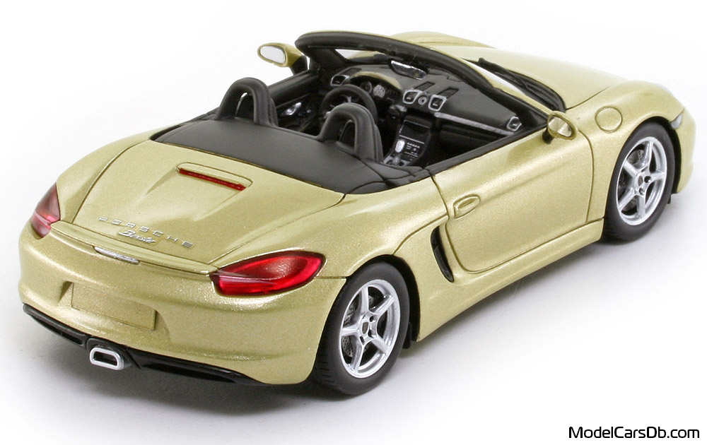 2012 - Porsche Boxster (981) Spark 1/43 (Жълт) Задна дясна страна