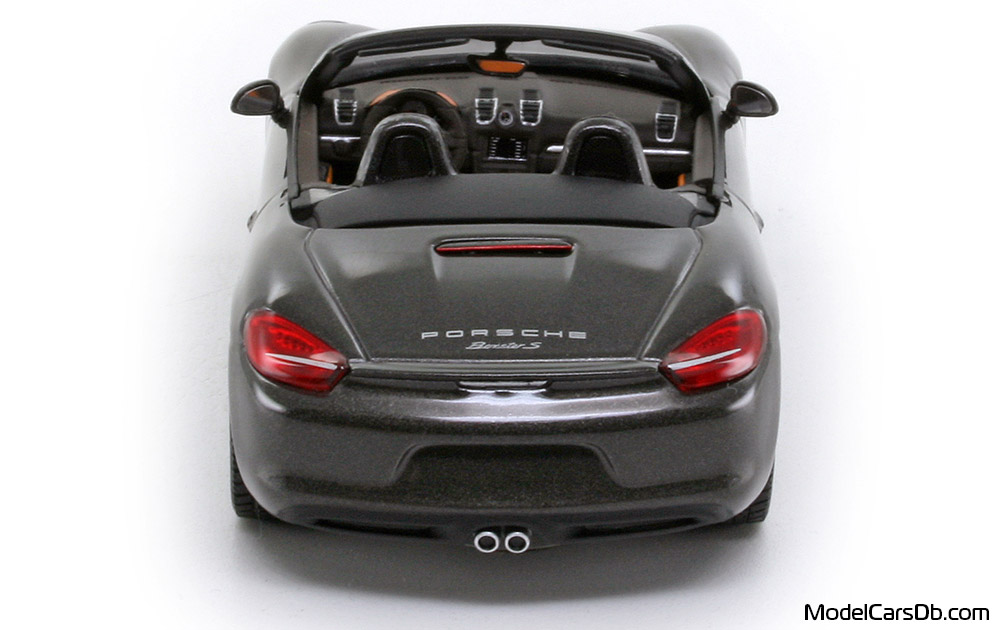 2012 - Porsche Boxster S (981) Minichamps 1/43 (Сив) Задница