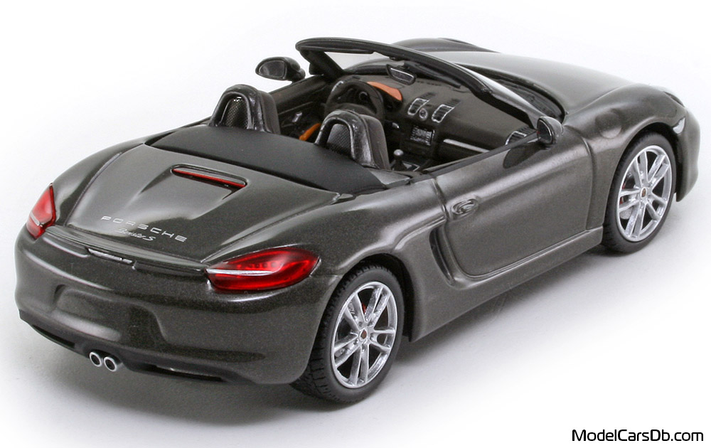 2012 - Porsche Boxster S (981) Minichamps 1/43 (Сив) Задна дясна страна