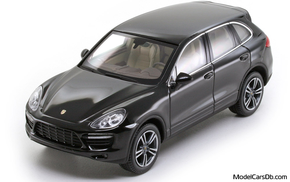 2010 - Porsche Cayenne Turbo (92A) Minichamps 1/43 (Черен) Предна лява страна
