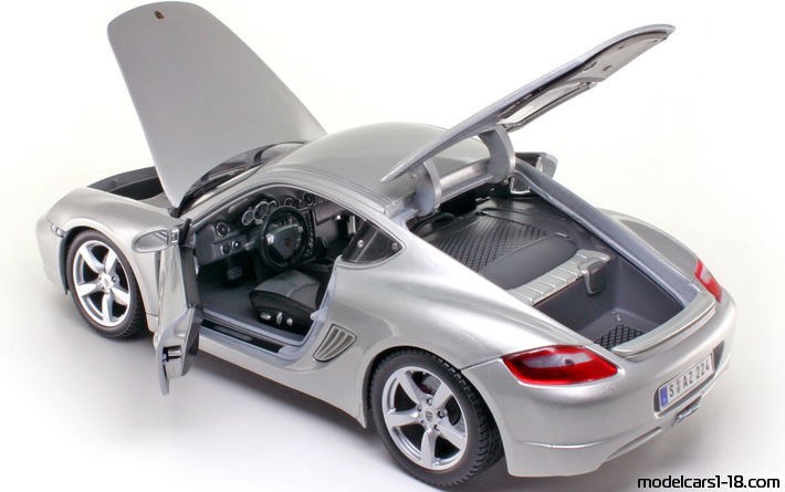 2005 - Porsche Cayman S (987) Maisto 1/18 (Сребрист) Отваряеми части