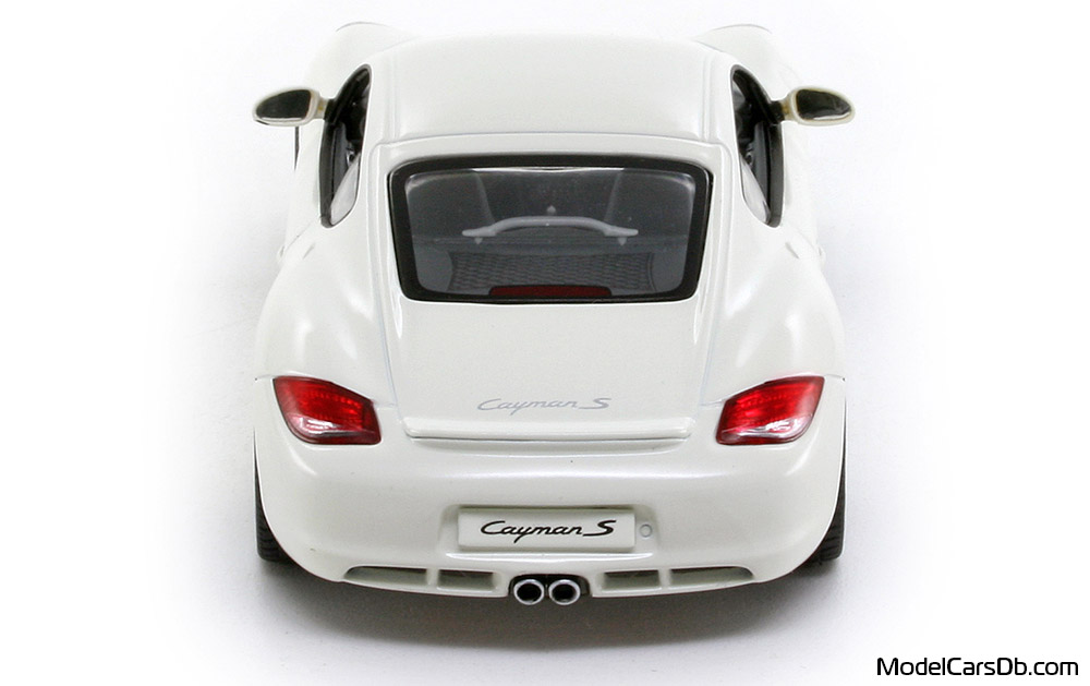 2009 - Porsche Cayman S (987) Schuco 1/43 (Бял) Задница
