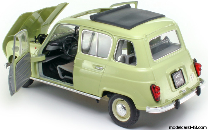 1964 - Renault 4L Solido 1/18 (Зелен) Отваряеми части