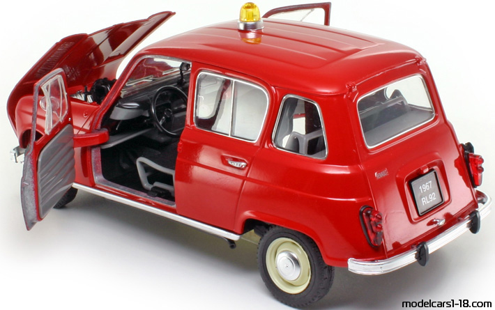 1964 - Renault 4L Fire Dept Solido 1/18 (Червен) Отваряеми части
