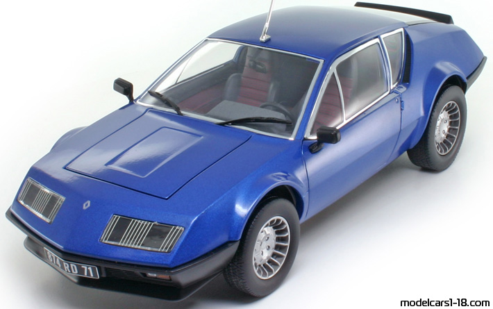 1981 - Renault Alpine A310 V6 Norev 1/18 (Син) Предна лява страна