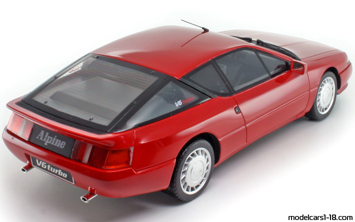 1985 - Renault Alpine GTA V6 Otto Models 1/18 (Червен) Задна дясна страна