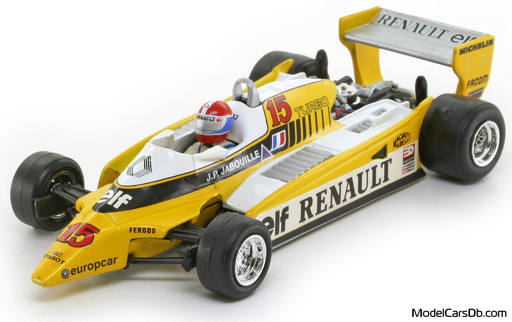 1980 - Renault RE23 Quartzo 1/43 (Жълт / Бял) Предна лява страна