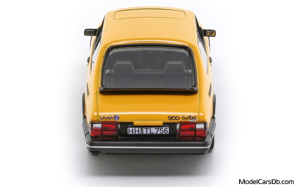 1991 - Saab 900 Turbo 16 Norev 1/43 (Жълт) Задница