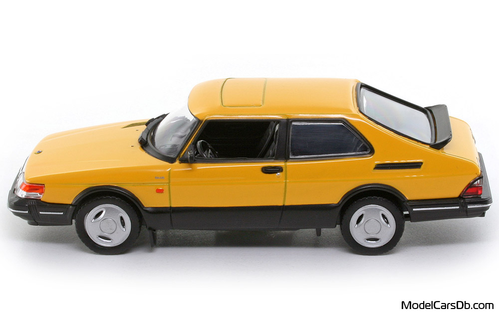 1991 - Saab 900 Turbo 16 Norev 1/43 (Жълт) Страна