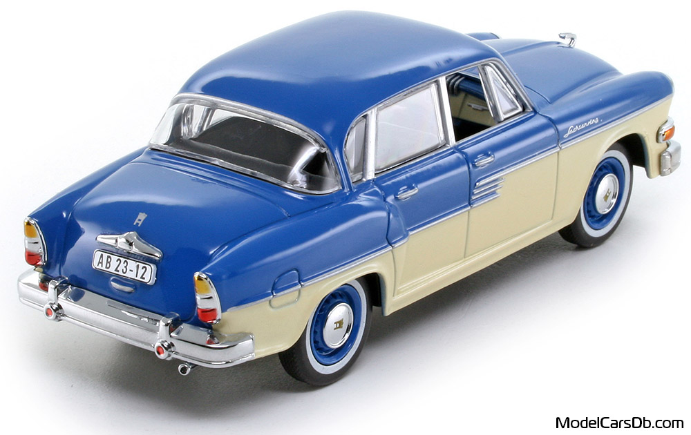 1956 - Sachsenring P240 Altaya 1/43 (Син / Бял) Задна дясна страна