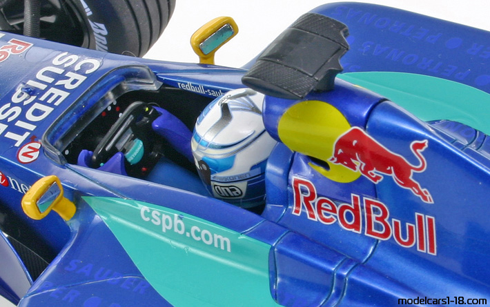 2001 - Sauber Petronas C20 Minichamps 1/18 (Син / Зелен) Интериор арматурно табло