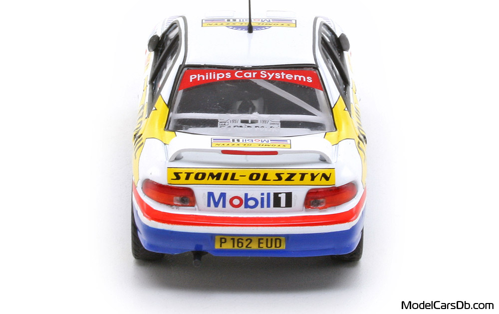 1997 - Subaru Impreza WRC DeAgostini 1/43 (Бял / Син) Задница
