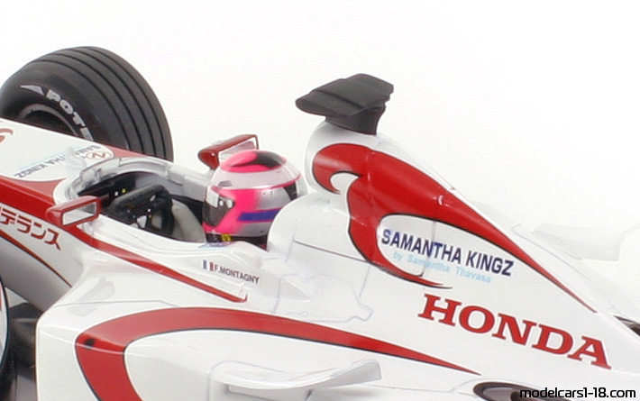 2006 - Super Aguri Honda SA05 Launch Version Minichamps 1/18 (Бял / Червен) Интериор арматурно табло