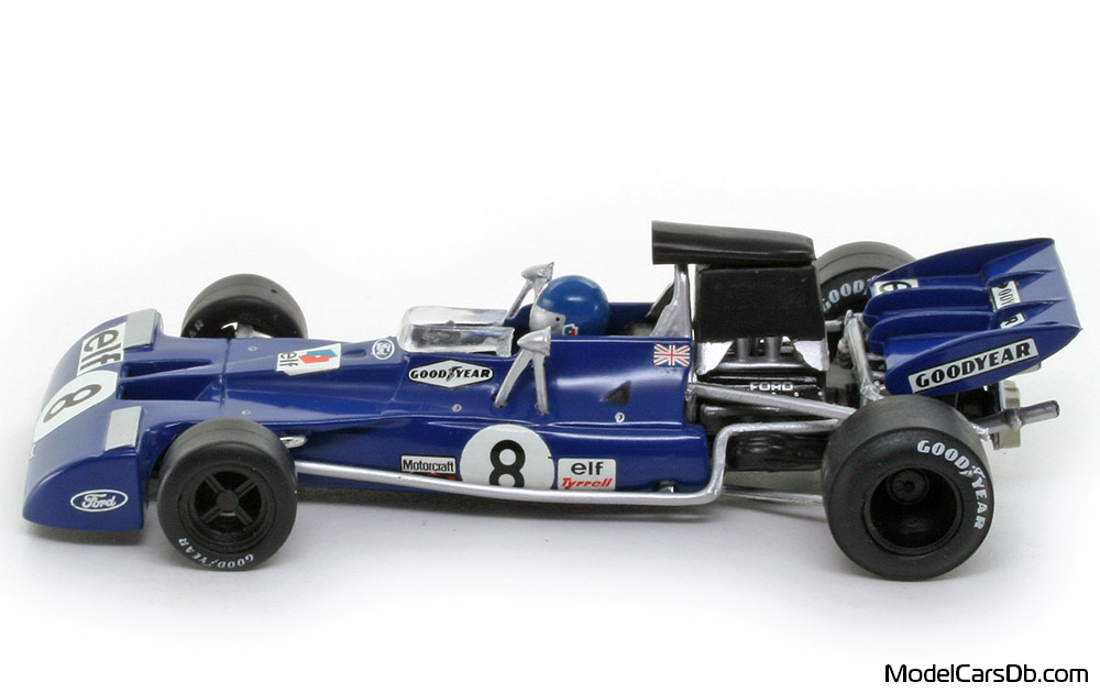 1972 - Tyrrell Cosworth 003 Quartzo 1/43 (Blue / Бял) Страна