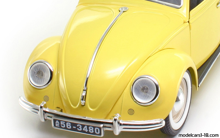 1949 - Volkswagen Beetle (Kaefer) Solido 1/17 (Жълт) Багажник / Отварящи се фарове