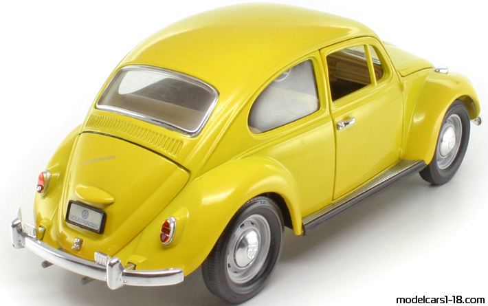 1967 - Volkswagen Beetle (Kaefer) Yat Ming 1/18 (Жълт) Задна дясна страна