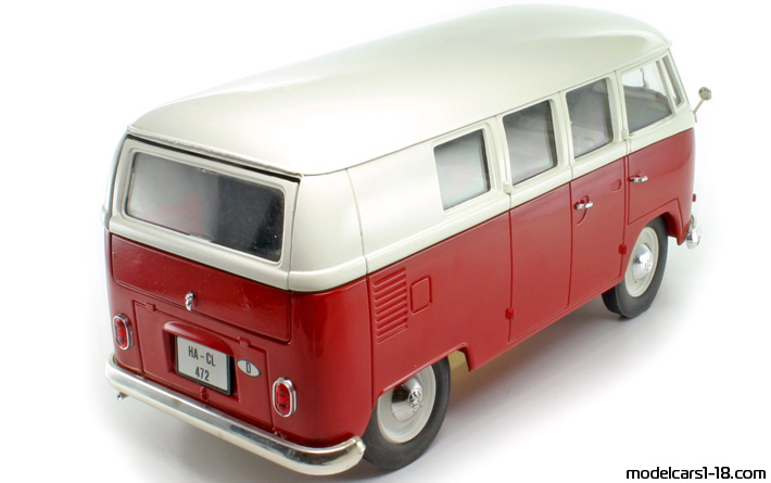 1966 - Volkswagen Combi Solido 1/19 (Бял / Червен) Задна дясна страна