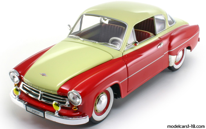 1956 - Wartburg 311 Revell 1/18 (Червен / Жълт) Предна лява страна
