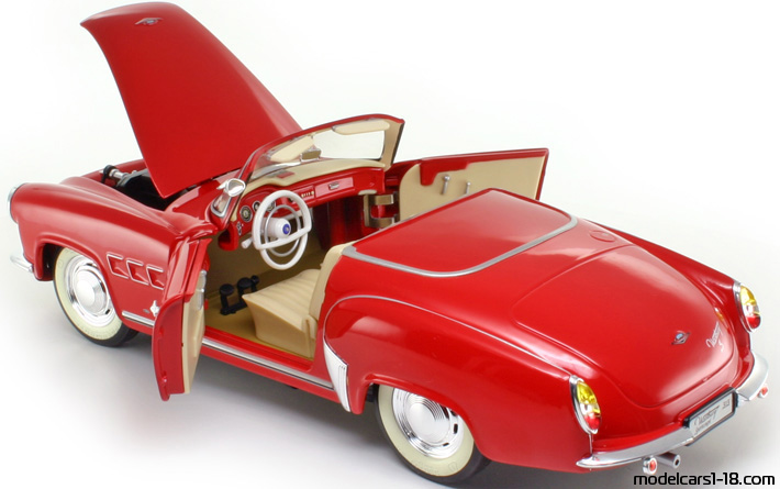 1957 - Wartburg 313 Revell 1/18 (Червен) Отваряеми части