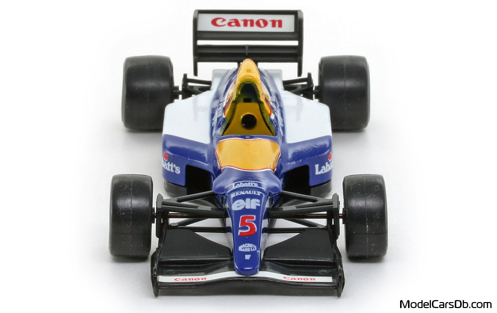 1992 - Williams Renault FW14B Kyosho 1/43 (Син / Жълт) Предница