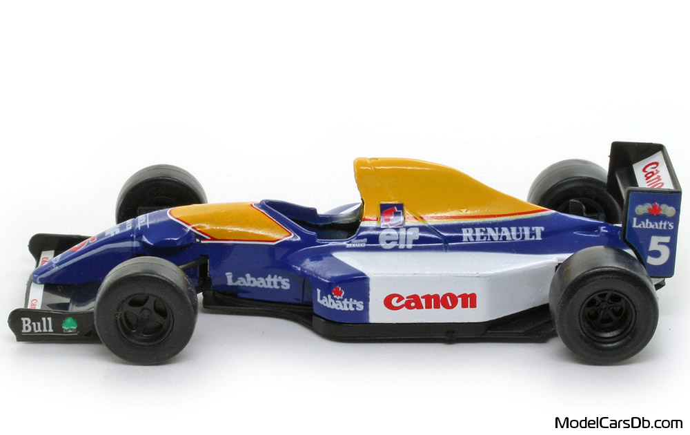 1992 - Williams Renault FW14B Kyosho 1/43 (Син / Жълт) Страна