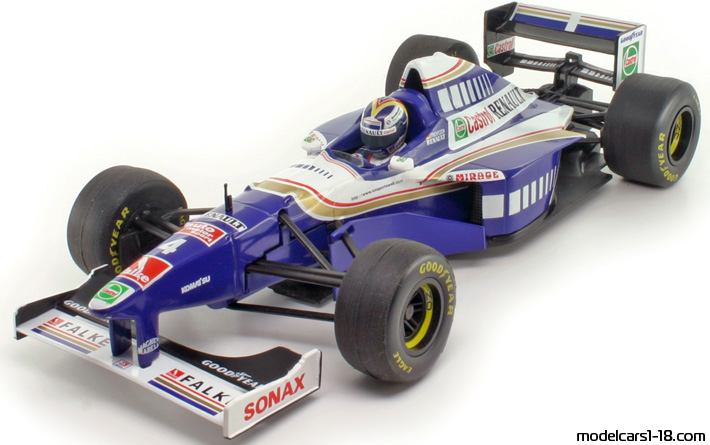 1997 - Williams Renault FW19 Launch Version (FW18) Onyx 1/18 (Син / Бял) Предна лява страна