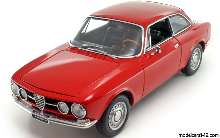 1967 - Alfa Romeo 1750 GTV AutoArt 1/18 (Rot) Vorne linke Seite