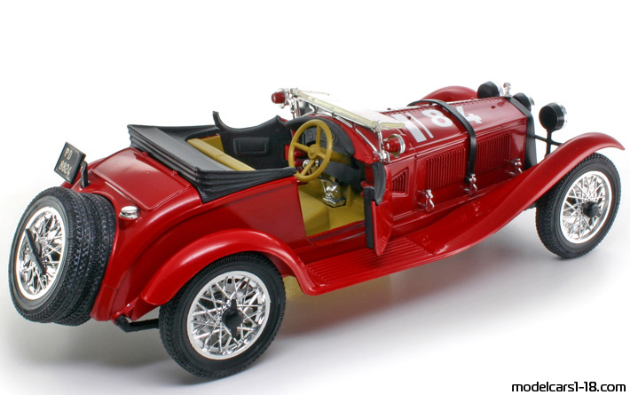 1931 - Alfa Romeo 6C 1750 Mille Miglia Polistil 1/16 (Rot) Zu öffnende Teile