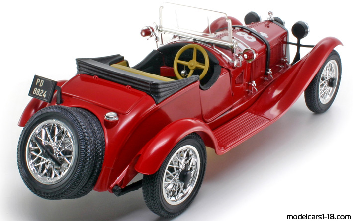 1931 - Alfa Romeo 6C 1750 Mille Miglia Polistil 1/16 (Rot) Hinten rechte seite