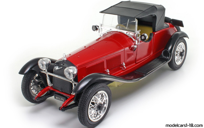 1931 - Alfa Romeo 6C 1750 Polistil 1/16 (Rot / Schwarz) Vorne linke Seite