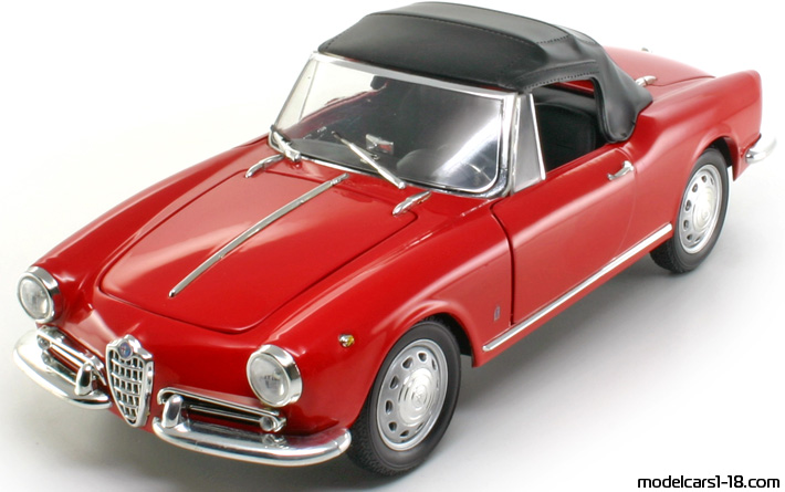 1959 - Alfa Romeo Giulietta Spider Ricko 1/18 (Rot) Vorne linke Seite