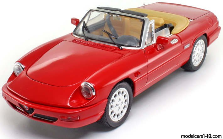 1990 - Alfa Romeo Spider Jouef Evolution 1/18 (Red) Vorne linke Seite