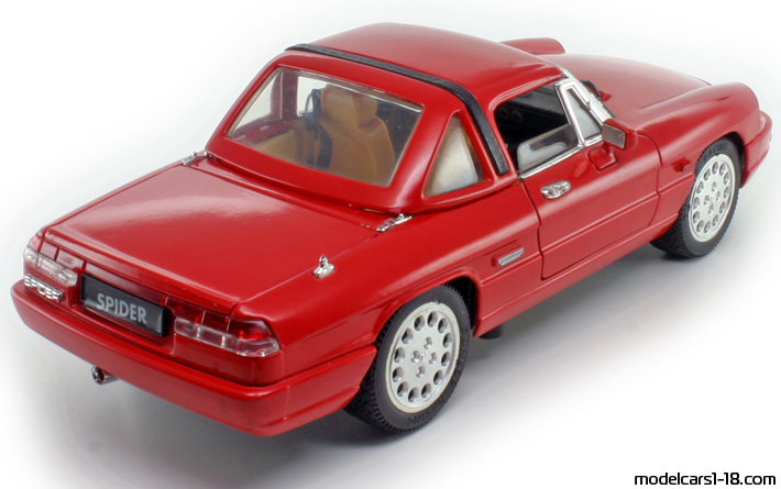 1990 - Alfa Romeo Spider Jouef Evolution 1/18 (Rot) Hinten rechte seite