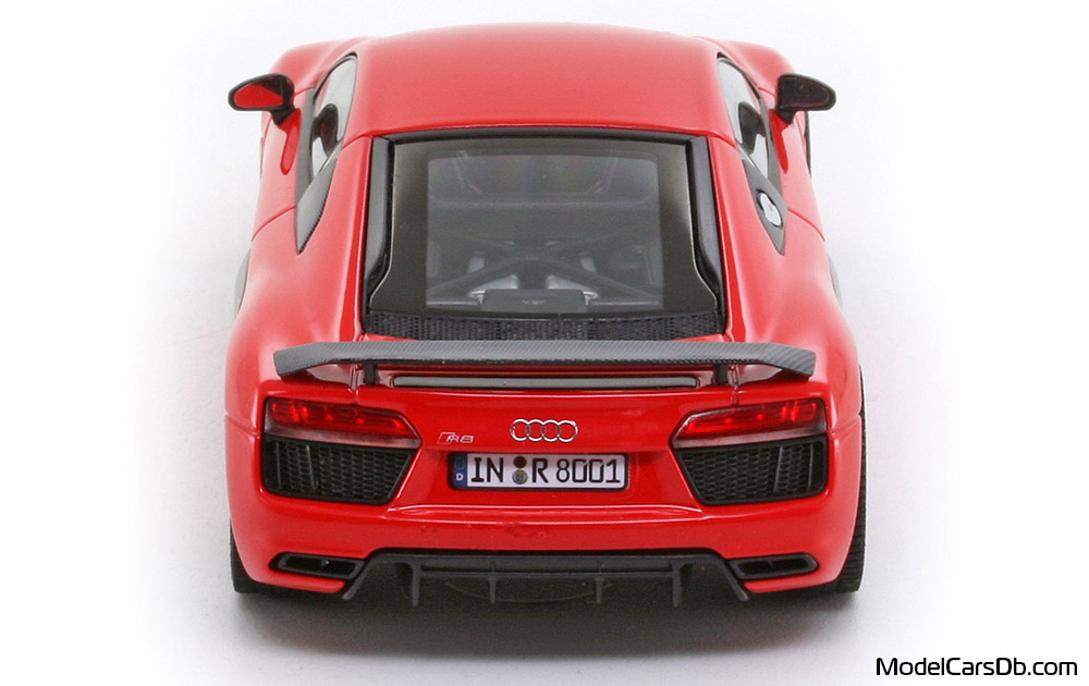 2015 - Audi R8 V10 Plus (4S) Herpa 1/43 (Rot) Heck