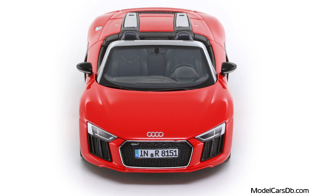 2015 - Audi R8 V10 Spyder (4S) Herpa 1/43 (Red) Front
