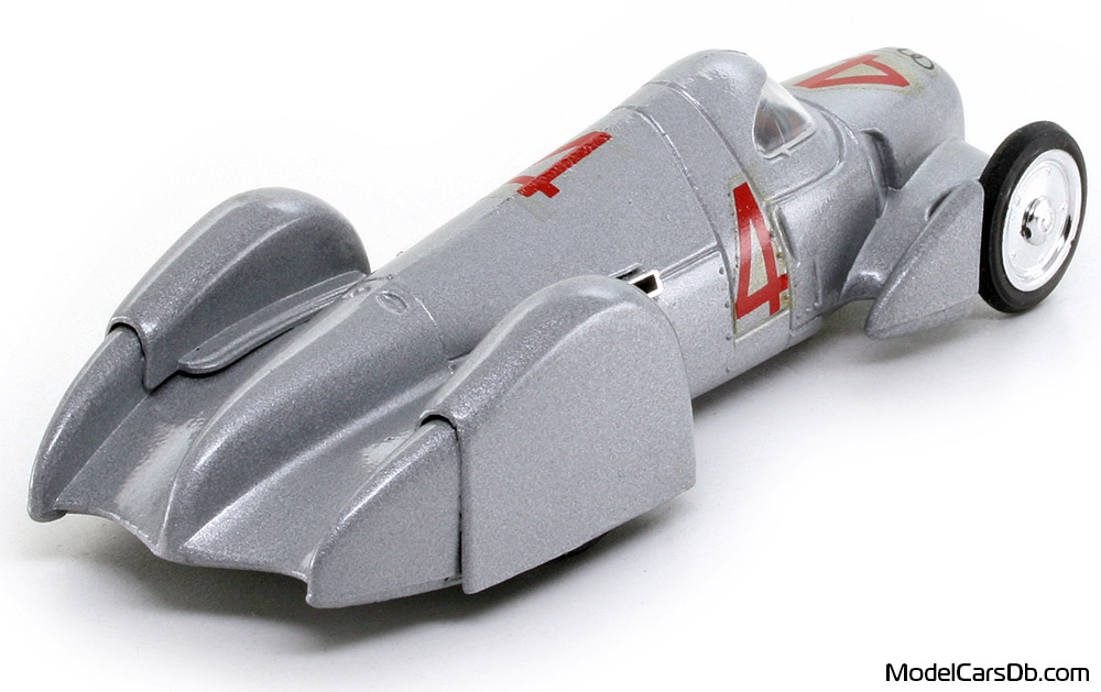 1937 - Auto Union Type B Brumm 1/43 (Silber) Hinten rechte seite