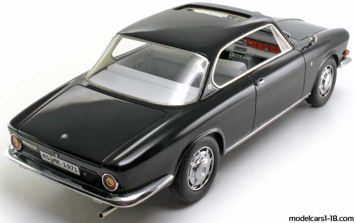 1961 - BMW 3200 CS Neo Scale Models 1/18 (Schwarz) Hinten rechte seite