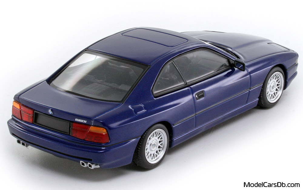 1991 - BMW 850i (E31) Minichamps 1/43 (Blau) Hinten rechte seite
