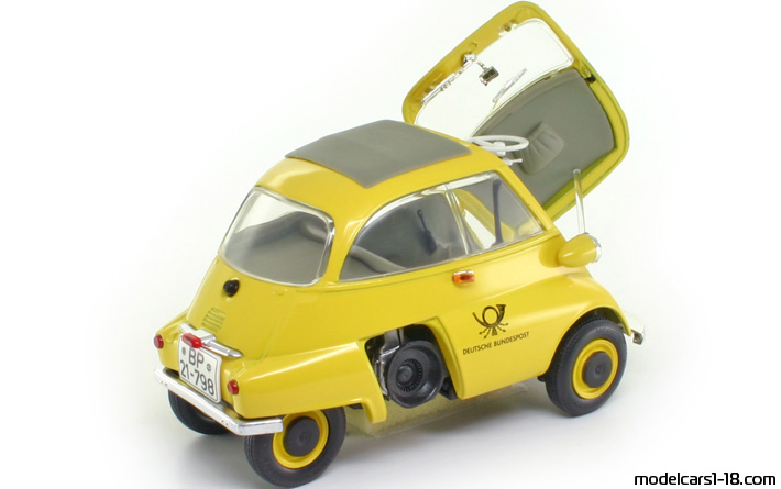 1955 - BMW Isetta 250 Post Revell 1/18 (Gelb) Zu öffnende Teile