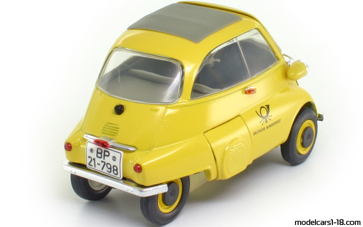 1955 - BMW Isetta 250 Post Revell 1/18 (Gelb) Hinten rechte seite