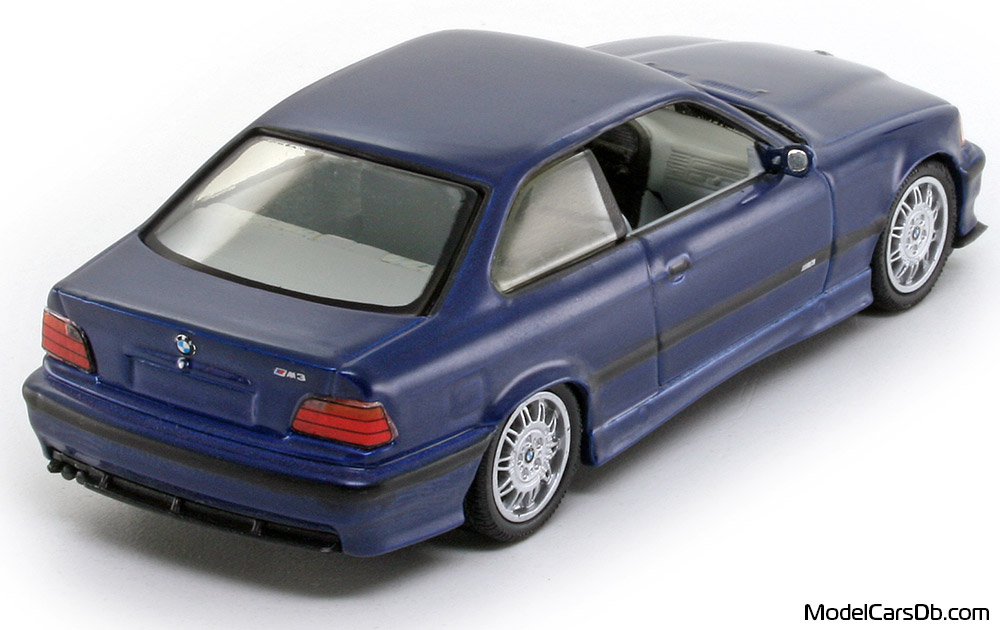 1992 - BMW M3 (E36) Minichamps 1/43 (Blau) Hinten rechte seite