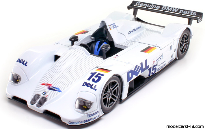 1999 - BMW V12 LMR Maisto 1/18 (Weiß) Vorne linke Seite