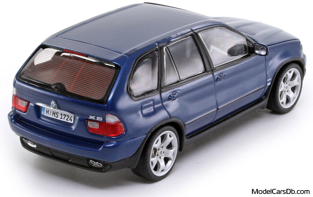 1999 - BMW X5 (E53) Minichamps 1/43 (Blau) Hinten rechte seite