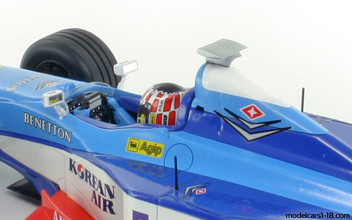 1998 - Benetton Playlife B198 Minichamps 1/18 (Blau / Blau) Innenraum Armaturenbrett