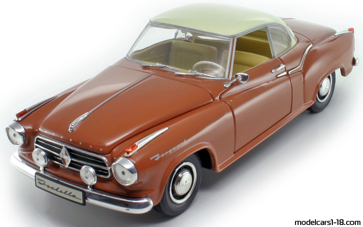 1955 - Borgward Isabella Revell 1/18 (Orange / Weiß) Vorne linke Seite