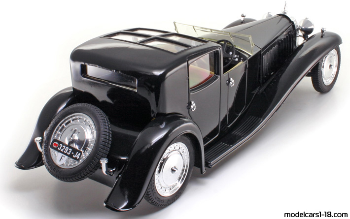 1930 - Bugatti Type 41 Royale Coupe de Ville Solido 1/21 (Schwarz) Hinten rechte seite