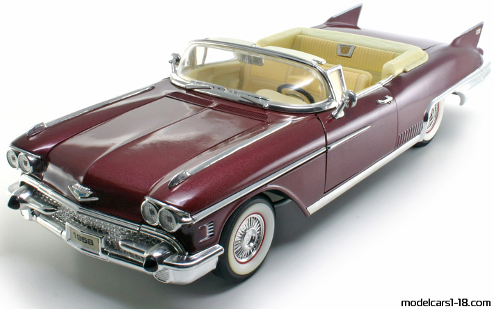 1958 - Cadillac Eldorado Biarritz (62) Road Signature 1/18 (Rot) Vorne linke Seite
