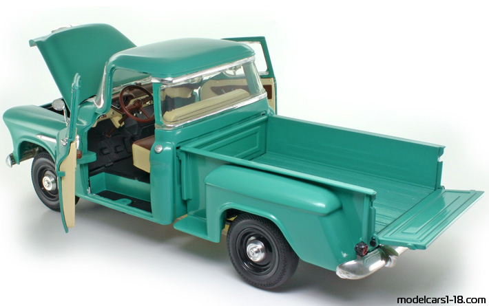 1955 - Chevrolet 3100 Pick Up ERTL 1/18 (Grün) Zu öffnende Teile