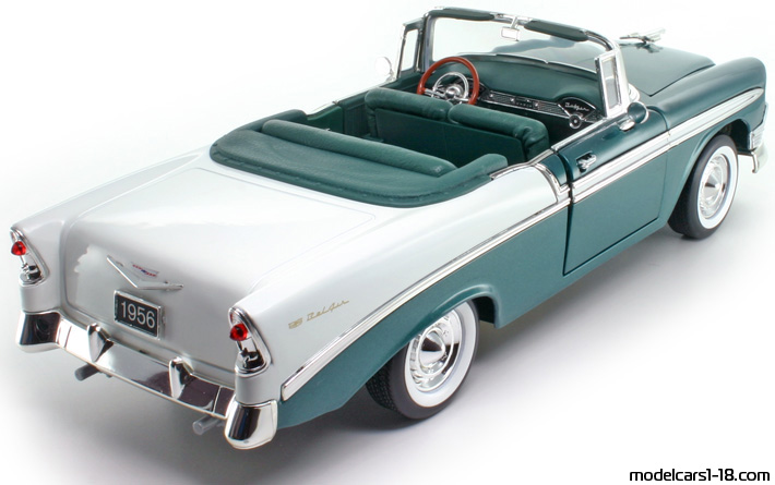 1956 - Chevrolet Bel Air Road Signature 1/18 (Grün / Weiß) Hinten rechte seite
