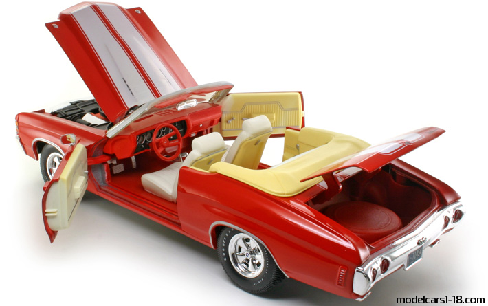 1971 - Chevrolet Chevelle SS 454 Maisto 1/18 (Rot / Weiß) Zu öffnende Teile